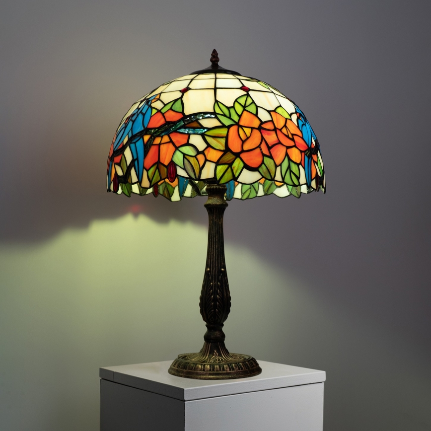 Brilagi - Tiffany βιτρό επιτραπέζιο φωτιστικό JUNGLE 2xE27/60W/230V