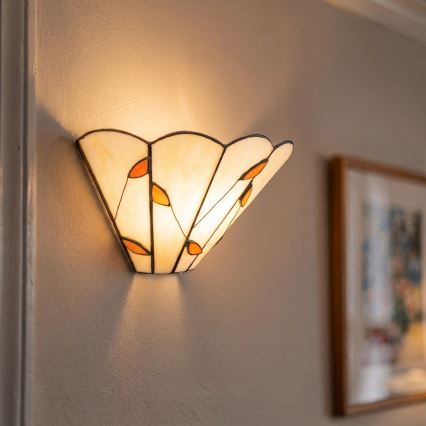 Brilagi - Tiffany βιτρό επιτοίχιο φωτιστικό FOLIA 1xE14/40W/230V