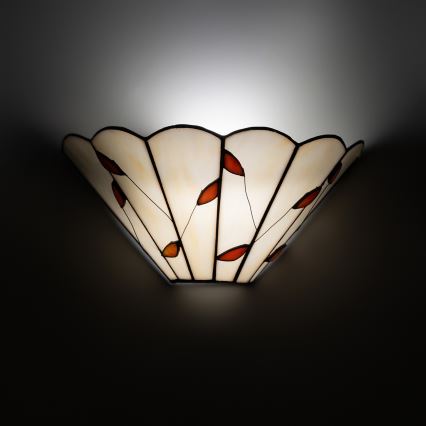 Brilagi - Tiffany βιτρό επιτοίχιο φωτιστικό FOLIA 1xE14/40W/230V