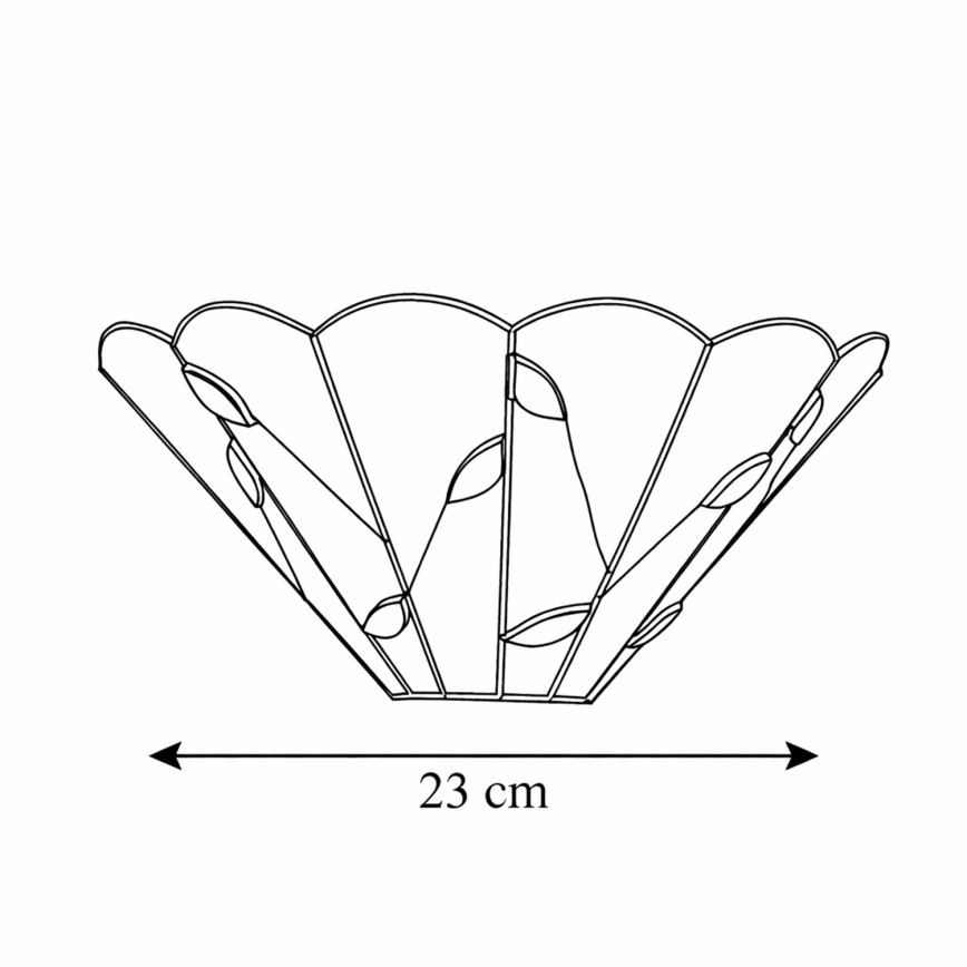 Brilagi - Tiffany βιτρό επιτοίχιο φωτιστικό FOLIA 1xE14/40W/230V