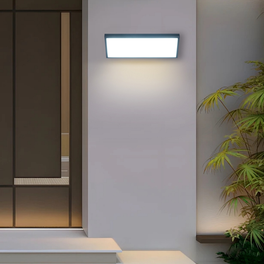 Brilagi - LED Εξωτερικό επιτοίχιο φωτιστικό TRIANGLE LED/42W/230V 3000/4000/6500K ανθρακί IP65