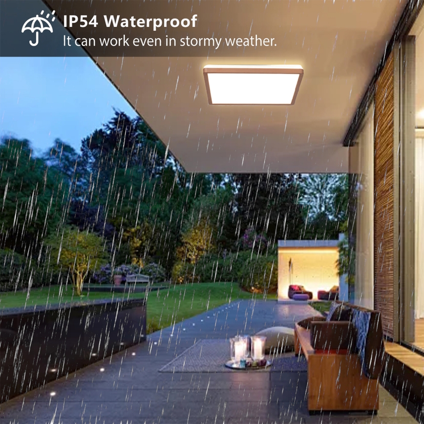 Brilagi - Φωτιστικό οροφής για μπάνιο ULTRA SLIM LED/24W/230V 42x42 cm ρόζ χρυσό IP54