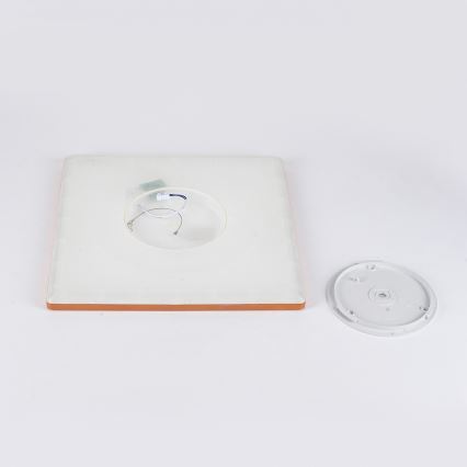 Brilagi - Φωτιστικό οροφής για μπάνιο ULTRA SLIM LED/24W/230V 42x42 cm ρόζ χρυσό IP54