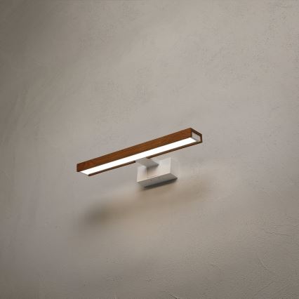 Brilagi - LED φωτισμός καθρέφτη μπάνιου 3 σε 1 WOODY MIRROR LED/8W/230V 40 cm IP44 λευκό/δρυς κερασιά