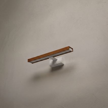 Brilagi - LED φωτισμός καθρέφτη μπάνιου 3 σε 1 WOODY MIRROR LED/8W/230V 40 cm IP44 λευκό/δρυς κερασιά