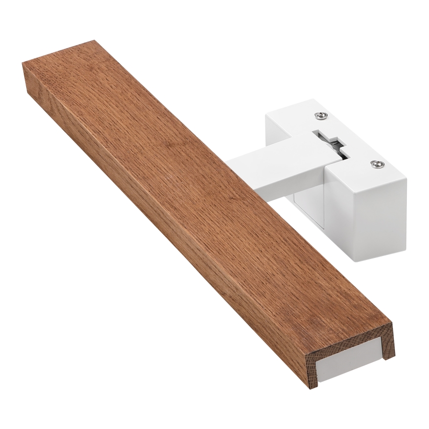 Brilagi - LED φωτισμός καθρέφτη μπάνιου 3 σε 1 WOODY MIRROR LED/8W/230V 40 cm IP44 λευκό/δρυς κερασιά