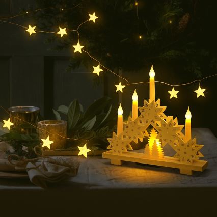 Brilagi - Γιρλάντα LED 40xLED/3xAA 1,8m, θερμό λευκό, σχήμα αστεριών