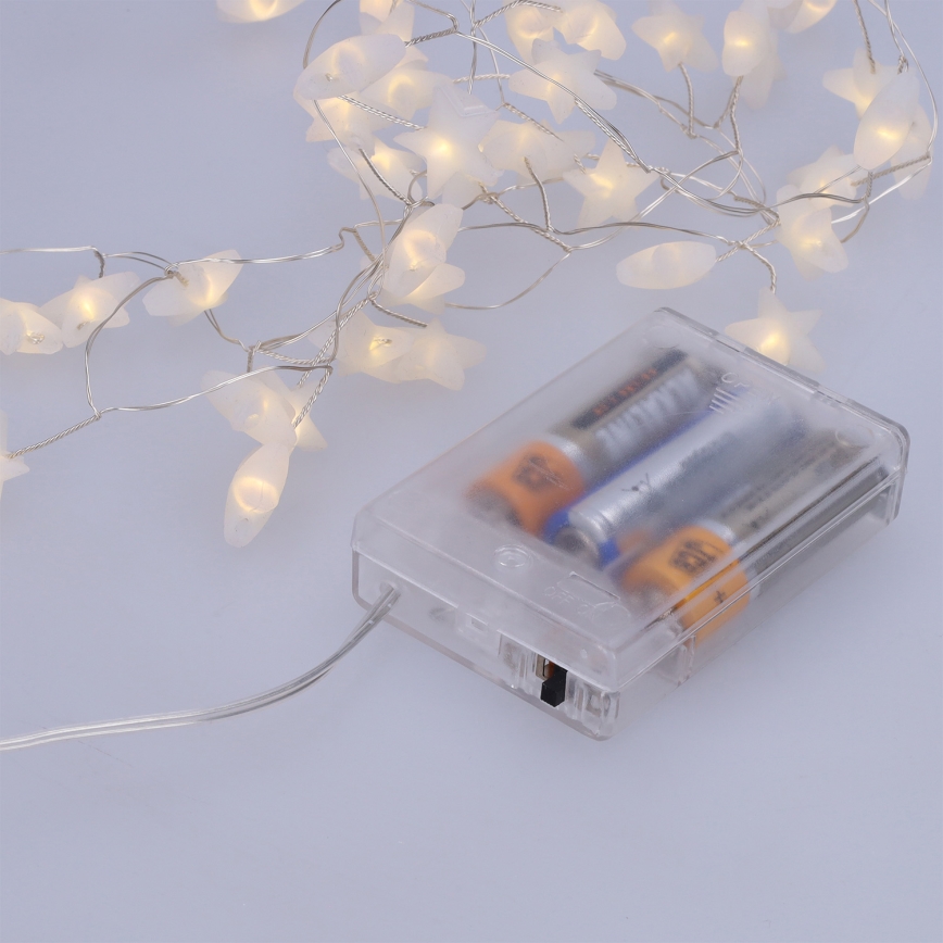 Brilagi - Γιρλάντα LED 40xLED/3xAA 1,8m, θερμό λευκό, σχήμα αστεριών