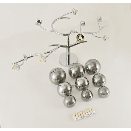 Brilagi - Επιφανειακά τοποθετούμενος LED πολυέλαιος MISTEL 9xG9/3W/230V μαύρο χρώμιο/καπνιστό