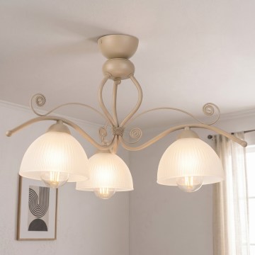 Brilagi - Επιφανειακό φωτιστικό οροφής ANTICO MODERN 3xE27/60W/230V μπεζ