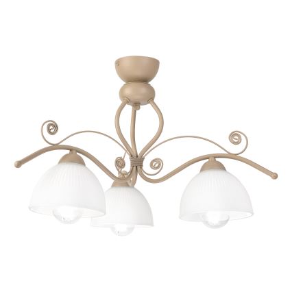Brilagi - Επιφανειακό φωτιστικό οροφής ANTICO MODERN 3xE27/60W/230V μπεζ