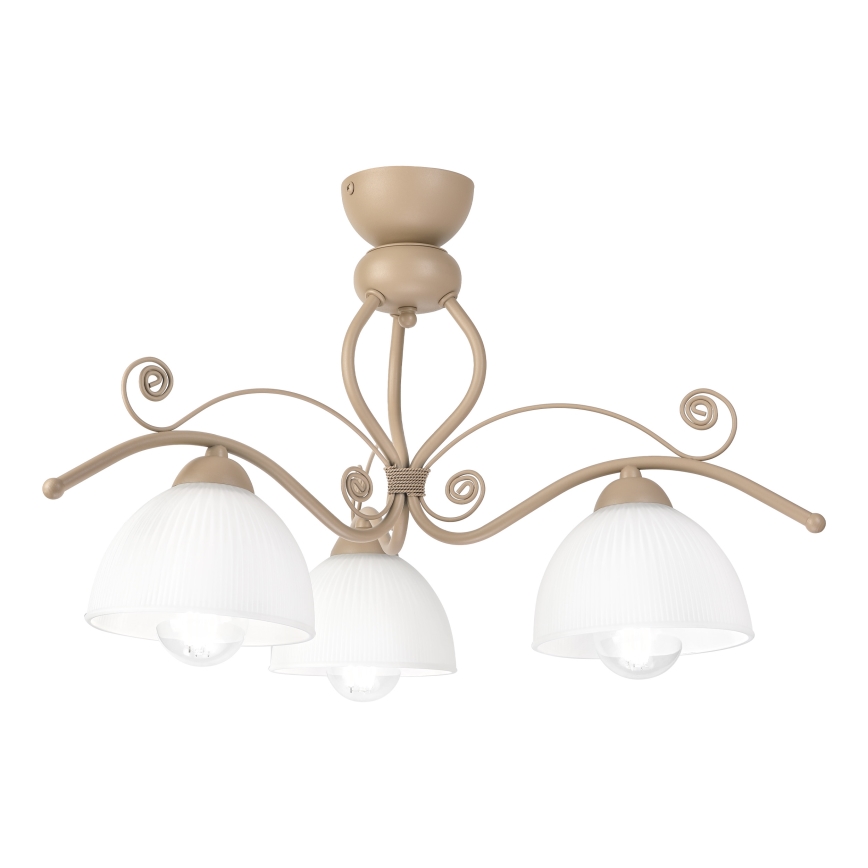 Brilagi - Επιφανειακό φωτιστικό οροφής ANTICO MODERN 3xE27/60W/230V μπεζ