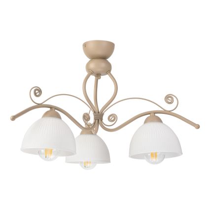 Brilagi - Επιφανειακό φωτιστικό οροφής ANTICO MODERN 3xE27/60W/230V μπεζ