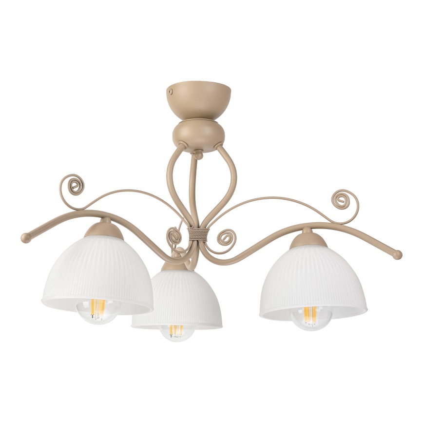 Brilagi - Επιφανειακό φωτιστικό οροφής ANTICO MODERN 3xE27/60W/230V μπεζ