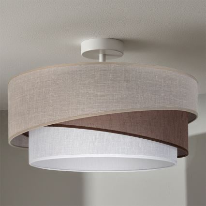 Brilagi - Επιφανειακό φωτιστικό οροφής ARROW 1xE27/60W/230V Ø 45 εκ. μπεζ/καφέ/λευκό