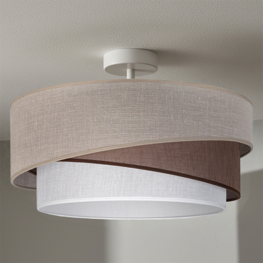 Brilagi - Επιφανειακό φωτιστικό οροφής ARROW 1xE27/60W/230V Ø 45 εκ. μπεζ/καφέ/λευκό