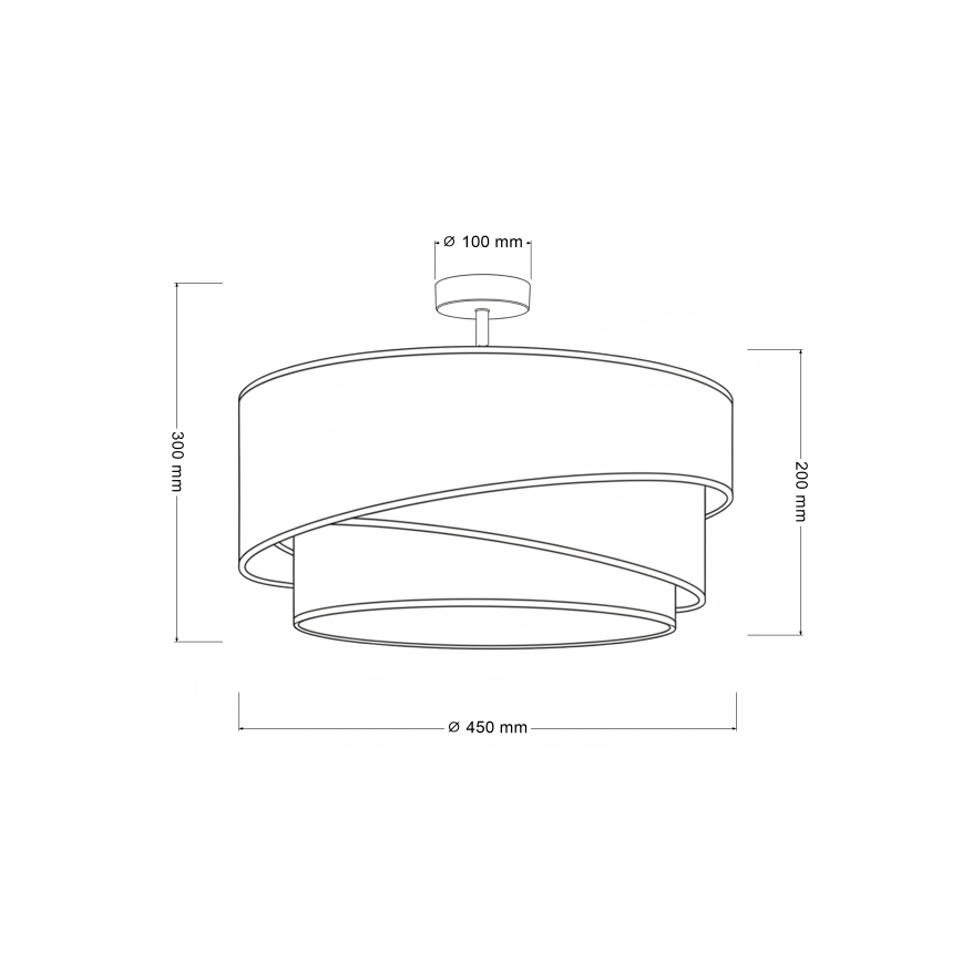 Brilagi - Επιφανειακό φωτιστικό οροφής ARROW 1xE27/60W/230V Ø 45 εκ. μπεζ/καφέ/λευκό