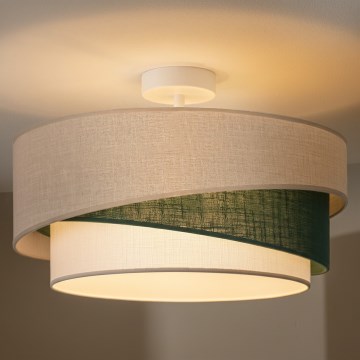 Brilagi - Επιφανειακό φωτιστικό οροφής ARROW 1xE27/60W/230V, διάμετρος 45 cm, μπεζ/πράσινο/λευκό