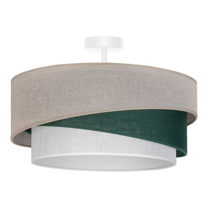 Brilagi - Επιφανειακό φωτιστικό οροφής ARROW 1xE27/60W/230V, διάμετρος 45 cm, μπεζ/πράσινο/λευκό