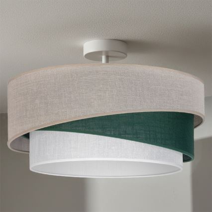 Brilagi - Επιφανειακό φωτιστικό οροφής ARROW 1xE27/60W/230V, διάμετρος 45 cm, μπεζ/πράσινο/λευκό