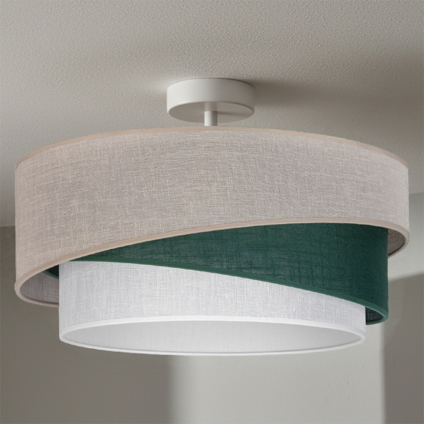 Brilagi - Επιφανειακό φωτιστικό οροφής ARROW 1xE27/60W/230V, διάμετρος 45 cm, μπεζ/πράσινο/λευκό