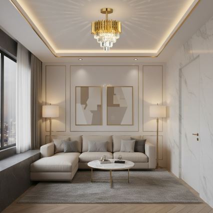 Brilagi - Επιφανειακό φωτιστικό οροφής CRISTAL 5xE14/40W/230V Ø 43 cm