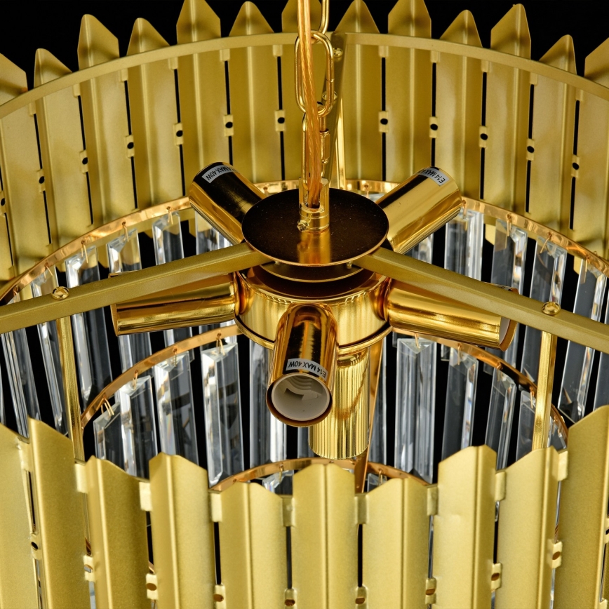 Brilagi - Επιφανειακό φωτιστικό οροφής CRISTAL 5xE14/40W/230V Ø 43 cm