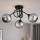 Brilagi - Επιφανειακό φωτιστικό οροφής DIOR 3xE27/60W/230V μαύρο/καπνιστό γκρι