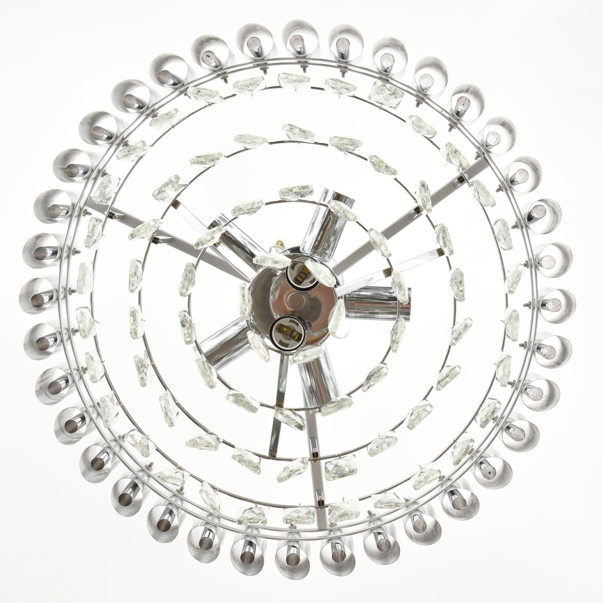 Brilagi - Επιφανειακό φωτιστικό οροφής ECLIPSE 7xE14/10W/230V διάμ. 48 cm ασημί