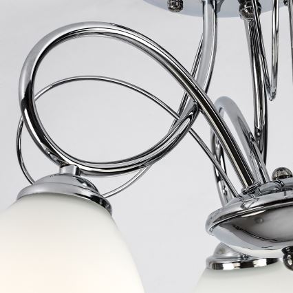 Brilagi - Επιφανειακό φωτιστικό οροφής FRED 3xE27/60W/230V διάμ. 59 cm γυαλιστερό χρώμιο