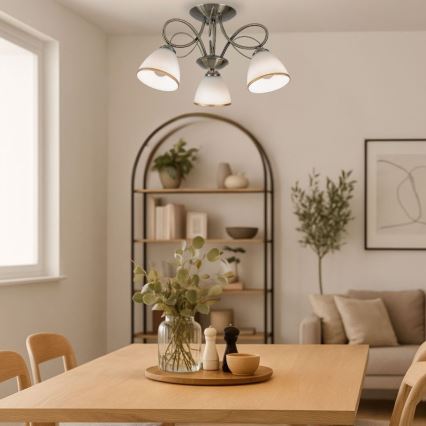 Brilagi - Επιφανειακό φωτιστικό οροφής FRED 3xE27/60W/230V διάμετρος 59 εκ. μπρονζέ