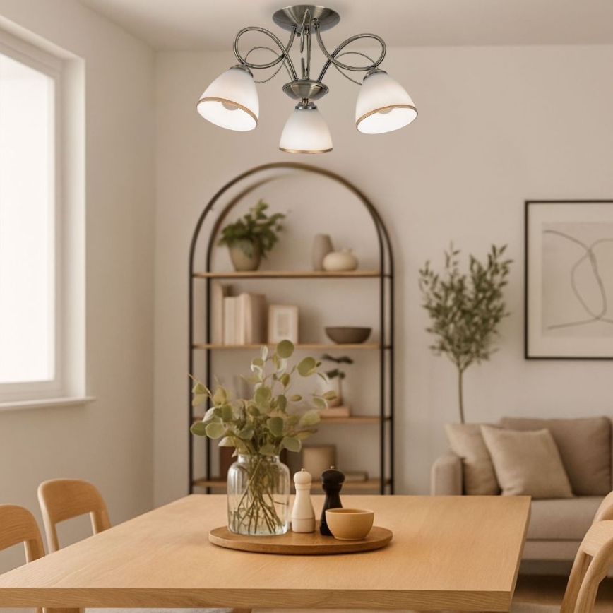 Brilagi - Επιφανειακό φωτιστικό οροφής FRED 3xE27/60W/230V διάμετρος 59 εκ. μπρονζέ