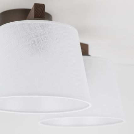 Brilagi - Επιφανειακό φωτιστικό οροφής LATTE 3xE27/15W/230V πεύκο/λευκό