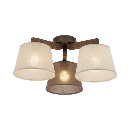 Brilagi - Επιφανειακό φωτιστικό οροφής LATTE 3xE27/60W/230V πεύκο/μικτό