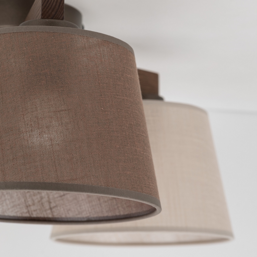 Brilagi - Επιφανειακό φωτιστικό οροφής LATTE 3xE27/60W/230V πεύκο/μικτό