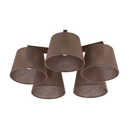 Brilagi - Επιφανειακό φωτιστικό οροφής LATTE 5xE27/15W/230V πεύκο/καφέ