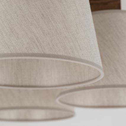 Brilagi - Επιφανειακό φωτιστικό οροφής LATTE 5xE27/15W/230V πεύκο/κρεμ