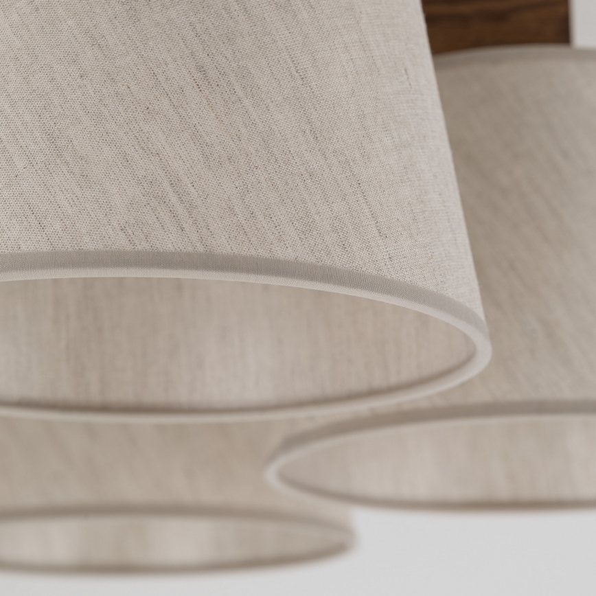 Brilagi - Επιφανειακό φωτιστικό οροφής LATTE 5xE27/15W/230V πεύκο/κρεμ