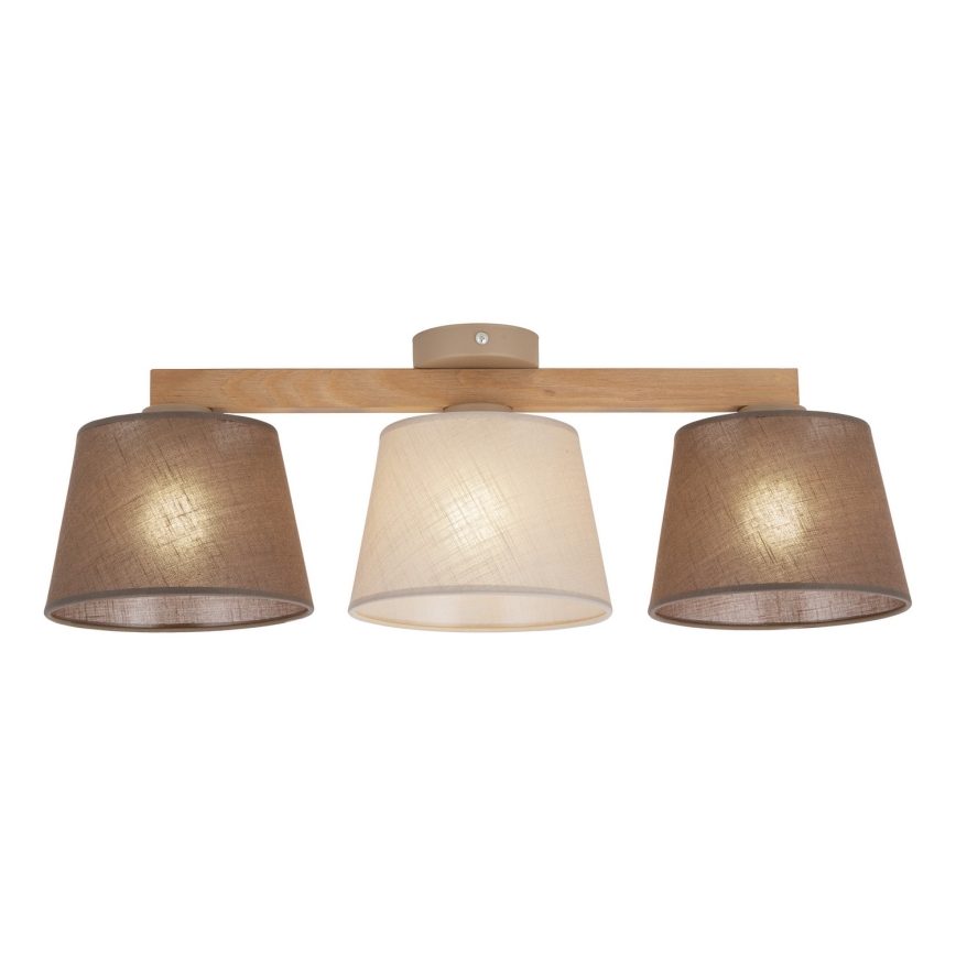 Brilagi - Επιφανειακό φωτιστικό οροφής LATTE SABIA 3xE27/15W/230V πεύκο/μικτό