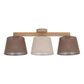 Brilagi - Επιφανειακό φωτιστικό οροφής LATTE SABIA 3xE27/60W/230V πεύκο/μικτό