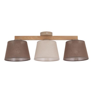 Brilagi - Επιφανειακό φωτιστικό οροφής LATTE SABIA 3xE27/60W/230V πεύκο/μικτό