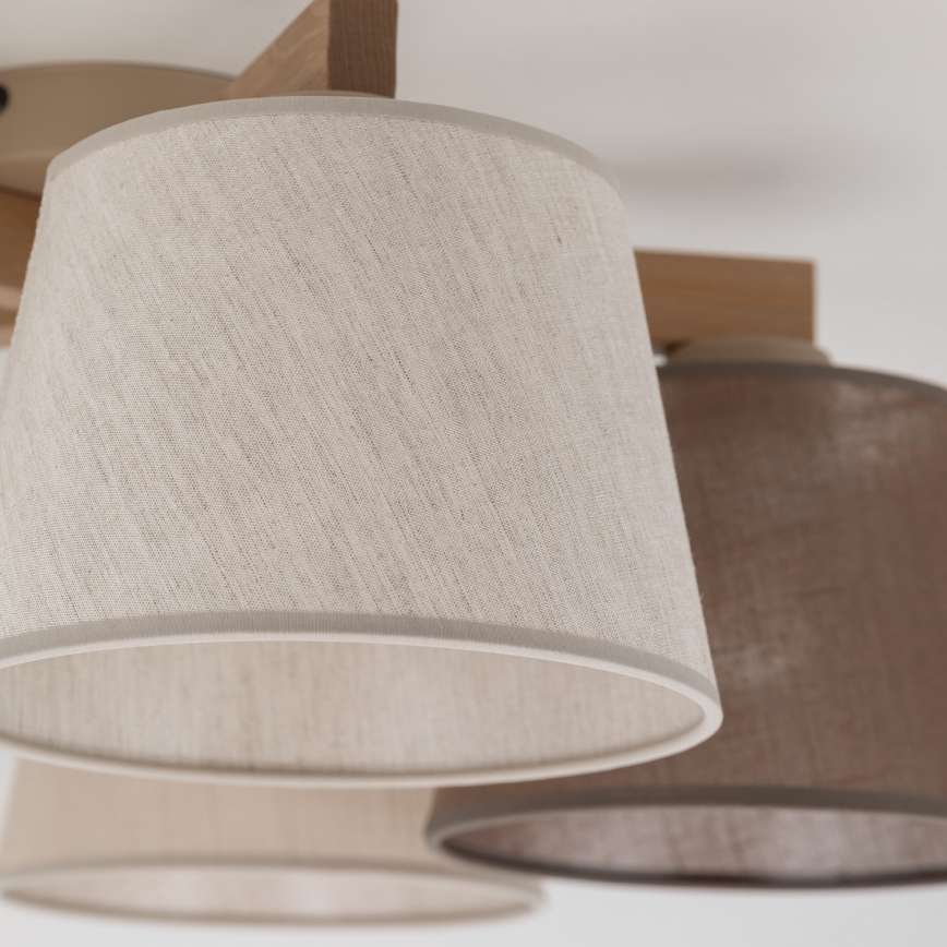 Brilagi - Επιφανειακό φωτιστικό οροφής LATTE SABIA 5xE27/15W/230V πεύκο/μεικτό