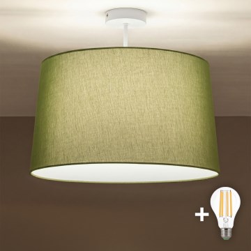 Brilagi - Επιφανειακό φωτιστικό οροφής LED CERIA 1xE27/60W/230V Ø 45 cm λευκό/πράσινο