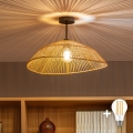 BRILAGI - Επιφανειακό φωτιστικό οροφής LED CERIA BOHO 1xE27/60W/230V Ø 50 cm μαύρο/καφέ