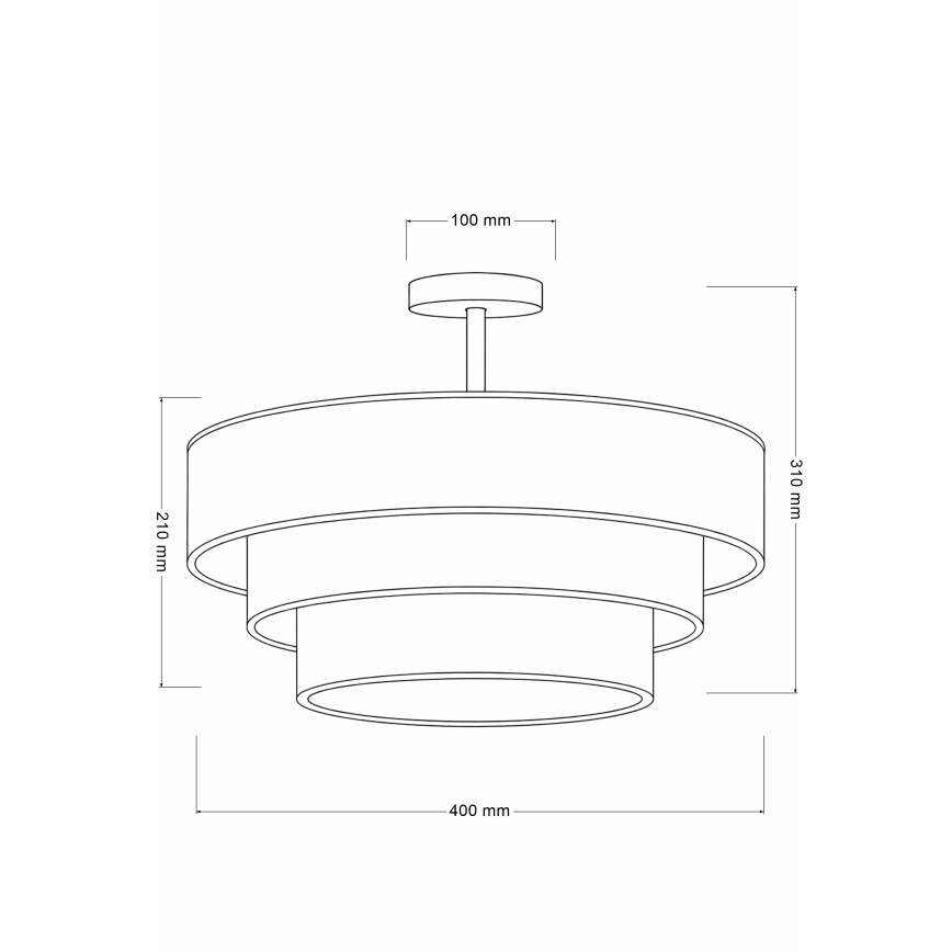 Brilagi - Επιφανειακό φωτιστικό οροφής LUNETA 1xE27/60W/230V Ø 40 cm μαύρο/χρυσό