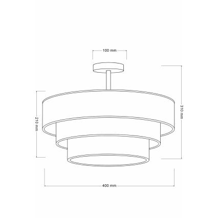 Brilagi - Επιφανειακό φωτιστικό οροφής LUNETA 1xE27/60W/230V διάμ. 40 cm μπεζ/χρυσό