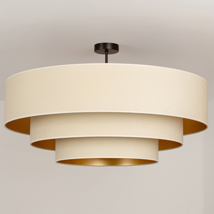 Brilagi - Επιφανειακό φωτιστικό οροφής LUNETA 3xE27/60W/230V διάμετρος 80 cm εκρού/χρυσό