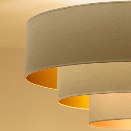 Brilagi - Επιφανειακό φωτιστικό οροφής LUNETA 3xE27/60W/230V διάμετρος 80 cm εκρού/χρυσό