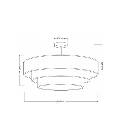 Brilagi - Επιφανειακό φωτιστικό οροφής LUNETA 3xE27/60W/230V διάμετρος 80 cm εκρού/χρυσό