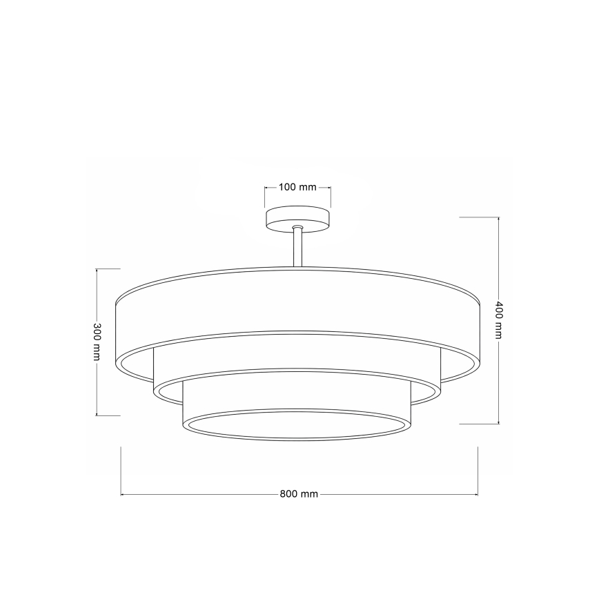 Brilagi - Επιφανειακό φωτιστικό οροφής LUNETA 3xE27/60W/230V διάμετρος 80 cm εκρού/χρυσό